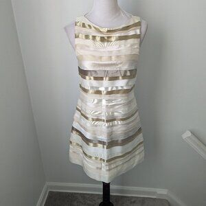 Alice + Olivia 100% Silk Tiered Ribbon A-Line Sleeveless Dress